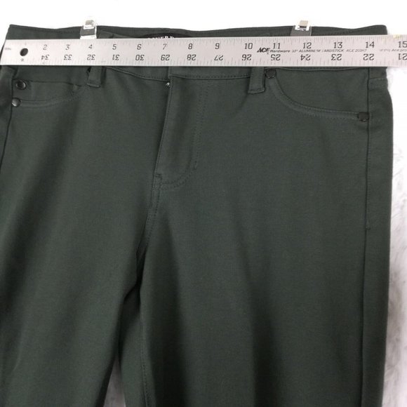 Liverpool Womens Pants Skinny Ankle Stretch Green Faux Pockets Mid Rise 6 - Picture 6 of 16